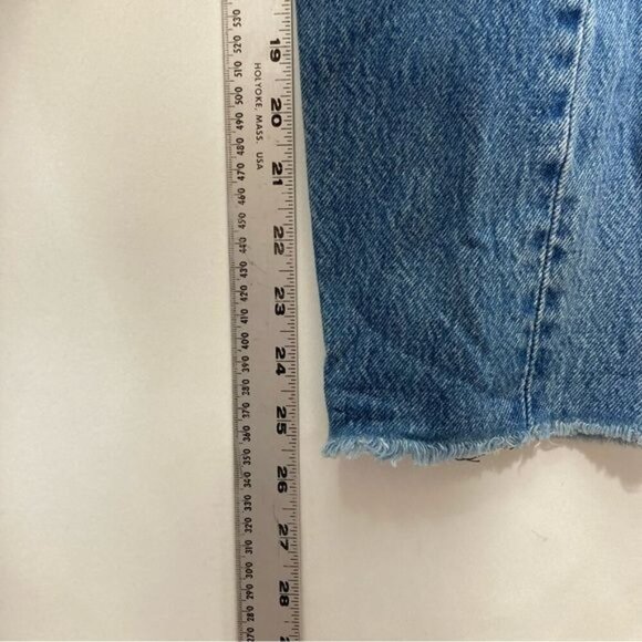 Levis Premium Wedgie Fit High-Rise Distressed Straight Leg Jeans Size 24‎ - Picture 9 of 15